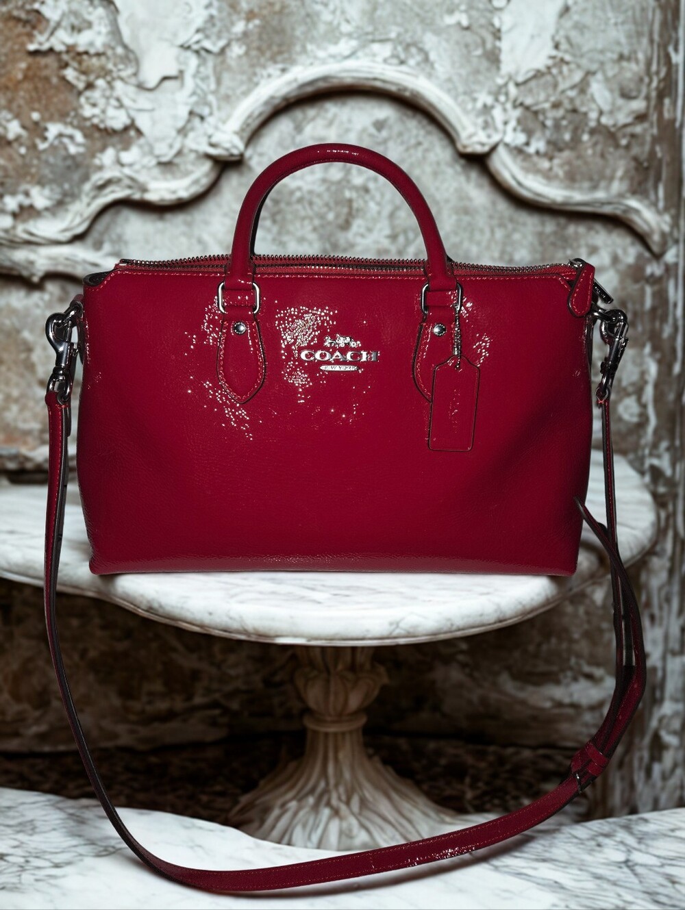 Coach Georgie Patent Leather Satchel